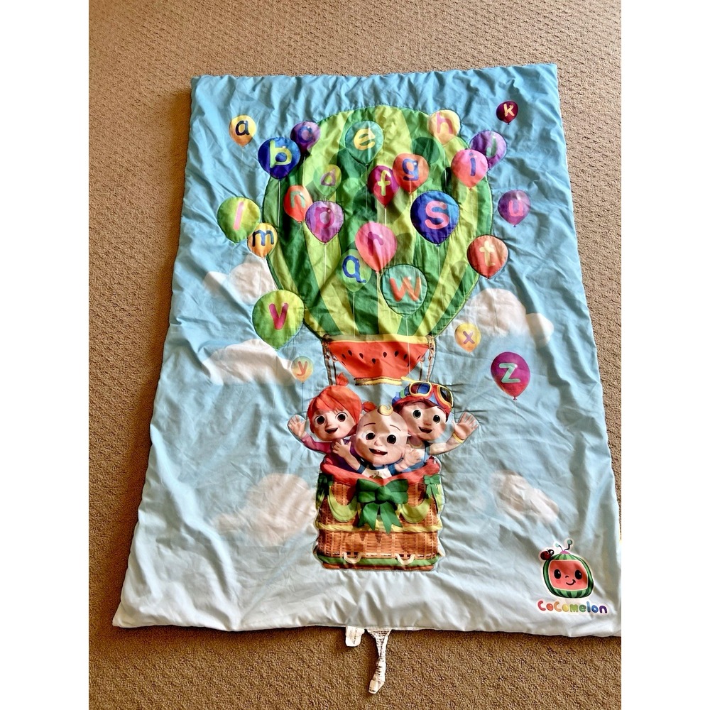 Cocomelon Let's‎ Go Play Toddler Bed Comforter Blanket Balloon Alphabet 39"x 55"